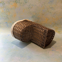 Panier d'escalier en rotin tressé à la main (en forme de L) pour organiser le désordre et maximiser l'espace sur les marches d'escalier