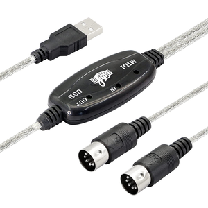 Usb Midi Cable Adapter, USB loại một Nam để Midi DIN 5 pin in-out cáp cho âm nhạc bàn phím đàn piano để PC máy tính xách tay - Product Image 1