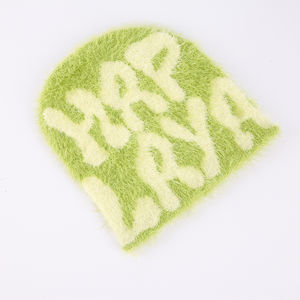 Gorro de Mohair de Alta Calidad con Material de Mohair, Logotipo Personalizado, Gorro de Jacquard Estampado, Gorro de Punto - Product Image 4