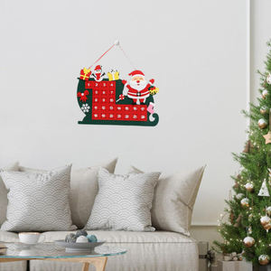Noël feutre tissu enfant traîneau forme suspendu porte d'entrée <span class=keywords><strong>calendrier</strong></span> Noël porte <span class=keywords><strong>calendrier</strong></span> - Product Image 3