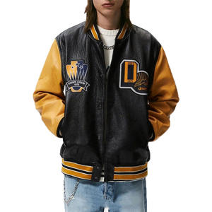 Wholesale Men's Varsity Jacket Cheap Price Letterman Jackets Comfortable Fit Durable Waterproof Breathable Hooded <b>Fabric</b> Front - Product Image 2