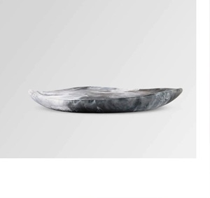 Plato de Servir de Resina Ecológica Gris y Blanco, el Más Vendido en India, Hecho a Mano, Apto para Lavavajillas, para Fiestas y Uso Doméstico, Hecho en India - Product Image 2