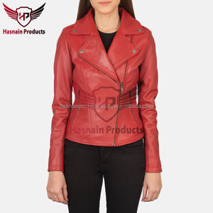 Chaquetas de Cuero de Piel de Oveja de Primera Calidad para Mujer, Personalizadas OEM ODM, Transpirables, Impermeables, Resistentes al Viento, Colores Modernos, Tallas Personalizadas - Product Image 4