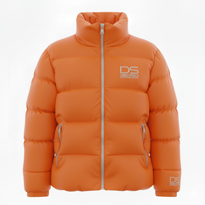 Blouson matelassé décontracté pour homme de haute qualité, style uni, avec logo personnalisé sur le devant, capuche, col montant, fermeture éclair, respirant et coupe-vent pour l'hiver - Product Image 1