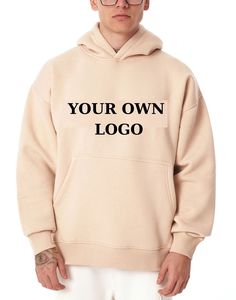 เสื้อสเวตเตอร์มีฮู้ดสำหรับผู้ชายผ้าคอตตอนขนาดใหญ่สีดำแบบกำหนดเองได้มีคุณภาพ2024 - Product Image 1