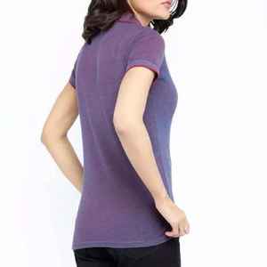 Venta al por mayor de calidad superior Logotipo de diseño personalizado de las mujeres de talla grande de algodón transpirable Polo personalizado OEM diseños Logotipo de punto - Product Image 2