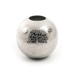 Vase à fleurs en aluminium plaqué or au design avantageux, qualité supérieure, forme ronde, pour la décoration de la maison - Product Image 5