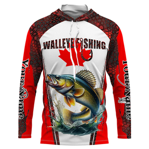 Camisas de pesca por sublimación hechas a medida para hombres, protección solar, ropa de pesca, camisa de rendimiento - Product Image 2