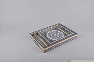 ถาดเสิร์ฟไม้อะคาเซียแข็งกันน้ำสำหรับตกแต่งบ้านถาดเสิร์ฟสำหรับห้องครัวและห้องนั่งเล่น - Product Image 4