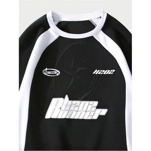 เสื้อสเวตเตอร์กันลมกันความร้อนสำหรับผู้ชาย, เสื้อสเวตเตอร์แขนยาวลายกราฟิกสีโอเวอร์ไซส์สำหรับผู้ชาย - Product Image 5