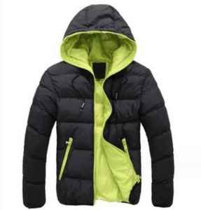 Blouson matelassé homme automne/hiver avec logo personnalisé, col montant, imperméable, fermeture éclair, style urbain, chaud, en toile sur le devant - Product Image 5