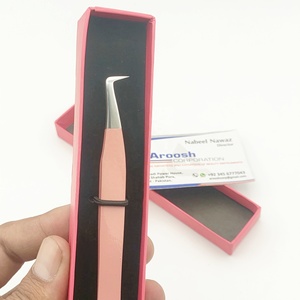 Pince à épiler d'extension de cils en acier inoxydable de volume russe à 90 degrés avec logo personnalisé de haute qualité avec pointe pointue - Product Image 3