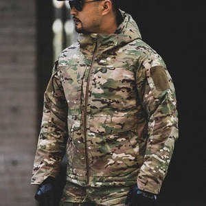 Nueva Chaqueta Táctica Impermeable de Piel de Oveja Genuina Recubierta 2025, Chaqueta de Caza Unisex con Camuflaje y Logotipo Frontal de Lona, Primavera - Product Image 5