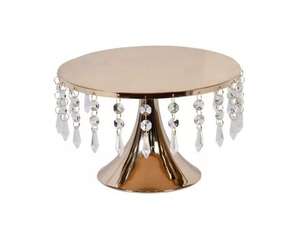 High n Trend Premium Gold Cake Stand Diseño Premium para fiestas elegantes de hotel Soporte de pastel de metal de alta calidad - Product Image 1