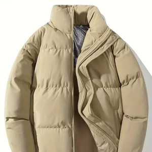 Chaquetas de Plumón Acolchadas para Hombre, con Capucha, de Nailon Negro, con Logotipo Personalizado, para Invierno, al por Mayor - Product Image 1