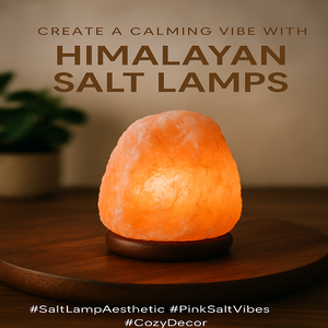 Lámpara de sal de roca de cristal natural del Himalaya con base de madera estilo Feng Shui hecho a mano para decoración del hogar e iluminación de bienestar - Product Image 3