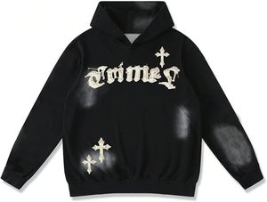 ชุดวอร์มแฟชั่นทรงขาบานแบบยูนิเซ็กซ์สำหรับผู้ชาย  ชุดเซ็ตเสื้อและกางเกงวอร์มทรงขาบาน ล้างสีแบบแอซิดวอช - Product Image 6