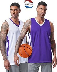 Custom Unisex Basketball Jersey Breathable Printed <b>Purple</b>/White Cotton/Polyester Custom Logo High Quality - Product Image 3