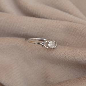Anillo de Plata de Ley 925, anillo delicado minimalista con joyería estampada 925 para ella - Product Image 4
