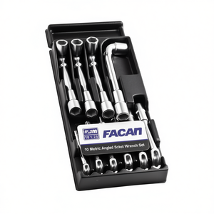 Jeu de clés à douille coudées métriques Facom 10 en plateau thermoformé - Product Image 2