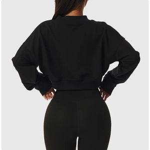 Wholesale Autumn Casual Women V Neck Sweatshirt Oversized Pullover Sweatshirts for Women <b>Long</b> Sleeve Cotton Fleece <b>Hoodies</b> Terry - Product Image 3
