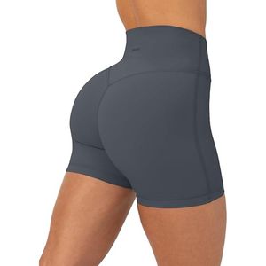 Pantalones cortos de cintura alta para mujer, pantalones cortos de entrenamiento para gimnasio y Fitness sin costuras, diseño de logotipo personalizado, mallas de Yoga, pantalones cortos - Product Image 2