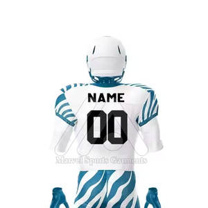Customizable Men's Adult American Football Kit Set 100% Polyester Quick Dry Jersey Durable Pants Breathable Short Sleeve Design - Product Image 6