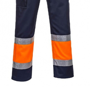 กางเกงผ้าโพลีเอสเตอร์ Hi VIS มี100% น้ำหนักเบาสะท้อนแสงชุดทำงานออกแบบได้ตามต้องการ - Product Image 4