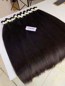 Extensiones de cabello a granel Producto de Venta caliente 2025 Color negro 55cm 100% Cabello vietnamita de alta calidad - Product Image 5