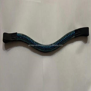 Correa de cuero hecha a mano para cejas de caballo, accesorio con perlas y cristales de 3 filas prémium, combinación ostentosa - Product Image 4