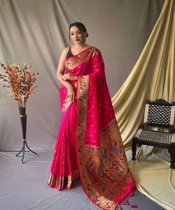 Jimmy Choo Geïnspireerde Saree Met Organza Blouse Voor Huwelijkskleding Vrouwen