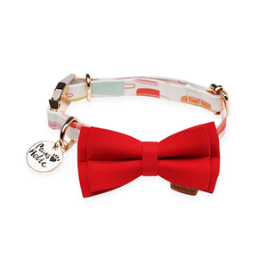 Modern Luxury Elegant S-Style Adjustable Buckle Closure Bow Tie <b>Dog</b> Collar Removable Cotton Floral Personalized <b>Lights</b> Durable - Product Image 1