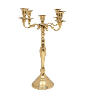 High Quality 5-Arm Metal Candle <b>Holder</b> Luxury Handmade Candelabra for Home, Wedding, and Event Decor . - Product Image 5
