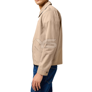 Veste en jean pour hommes de haute qualité en tissu enduit Style décontracté avec bouton décoration lavé Technics ODM approvisionnement pour toutes les saisons - Product Image 5