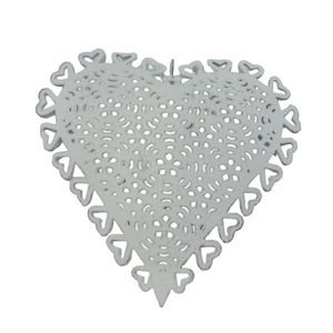 Adornos Navideños Colgantes de Hierro con Forma de Corazón, Acabado en Plateado, para Decoración Navideña del Hogar, Personalizados al por Mayor - Product Image 2