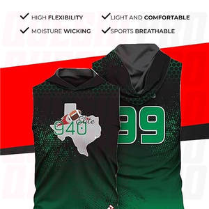 Nouveau design, maillot à capuche 7v7, vêtements de football américain, vêtements de sport personnalisés pour hommes, sublimation, maillot de football 7on7, nom, numéro, logo - Product Image 6