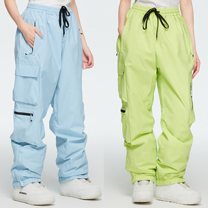 Nouveau pantalon de snowboard d'hiver pour adulte, chaud, imperméable, coupe-vent, grande taille, imprimé, ample, taille haute, cargo, écologique - Product Image 1