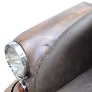 Canapé carré en cuir marron Ambassador Industrial – Design moderne de luxe, deux places, style ferme, idéal pour villa, école et parc - Product Image 4