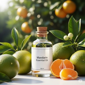 Aceite esencial de Mandarina de grado terapéutico puro 100% aceite de masaje de aromaterapia de cítricos reticulada prensado en frío Natural - Product Image 3