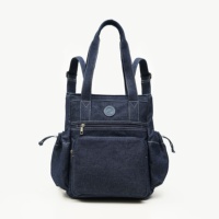 Premium Canvas Lady Waterproof Totepack Featuring Convertible Tote Backpack Zipper Closure Laptop Sleeve Functional Pocket