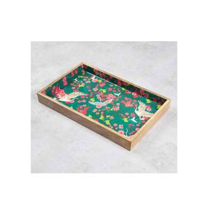 Plateau en bois et imprimé de qualité supérieure Plateau de service imprimé multicolore peint antique pour la maison et les ustensiles de cuisine - Product Image 2