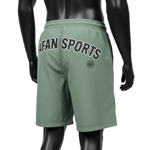 กางเกงว่ายน้ำชาย 150 GSM แห้งเร็ว โพลีเอสเตอร์ไมโครไฟเบอร์ สีเขียวมะกอก เอวยางยืด ปักโลโก้ตามสั่ง - Product Image 5