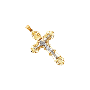 Style moderne 14K Argent Plaqué Or Jésus Crucifix Croix Pendentif Religieux Haute Qualité Fantaisie Bijoux Chrétiens Diamant Enfants - Product Image 2