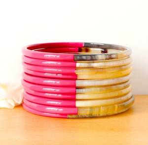 <b>Handcrafted</b> Horn Ring-Shaped Bangle Boho Chic Trendy Eco-Friendly Women's <b>Jewelry</b> for Wedding & Prom at Best Price - Product Image 1