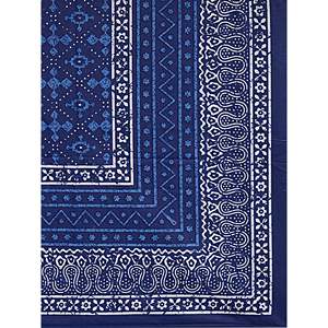 Juego de 6 Piezas de Sábanas Individuales de Algodón Azul de 180 Hilos con 1 Funda de Almohada, Motivos Étnicos para Uso Doméstico, Tamaño Doble - Product Image 4
