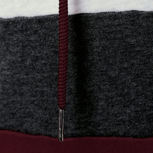 Sweats à capuche coupe régulière pour femmes Nouveau promotionnel personnalisé contraste panneau rayure vente chaude col long vêtements en gros - Product Image 4