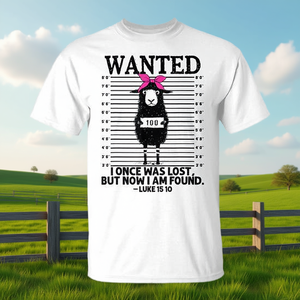 Camiseta Promocional Cristiana, Oveja Perdida de Jesús, Una Vez Estuve Perdido - Product Image 3