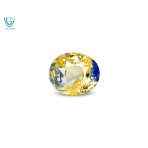 Saphir naturel bicolore (Pitambari) - 3,15 carats, facetté, certifié IGI, traité thermiquement, multiples formes (Émeraude, ovale, cœur, octogone) - Product Image 1