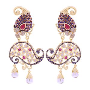 Pendientes colgantes de moda de imitación antiguos modernos, joyería personalizada de fiesta de moda de Latón chapado en oro, para suministro de exportación - Product Image 2