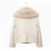 Veste d'hiver réversible en laine et duvet pour femme, boutonnage simple, imperméable, coupe-vent, respirante, séchage rapide, épaisse et chaude, avec fermetures éclair